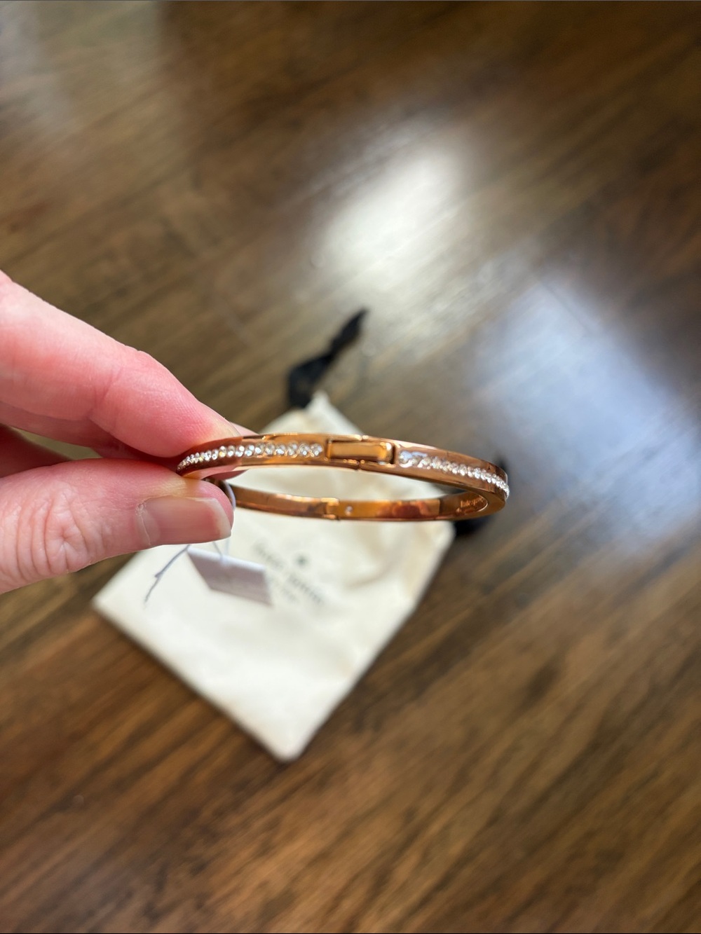 Kate Spade Rose Gold Crystal Pavé Bangle - Picture 3 of 4